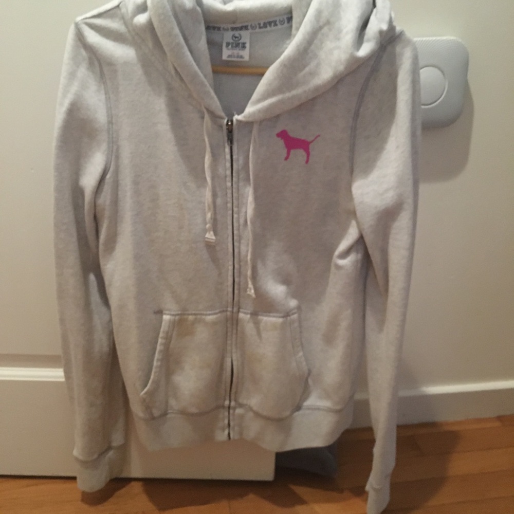 Pink zip up sweatshirt